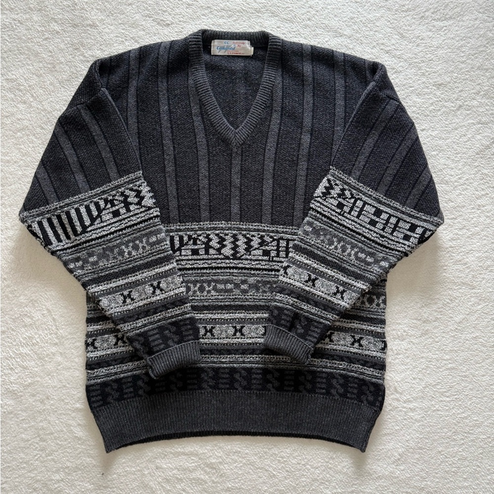 Vintage Continental Collection Sweater 100% Wool Men's Large Made In England